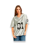 T-Shirt Oversize Tally Weijl Estampada